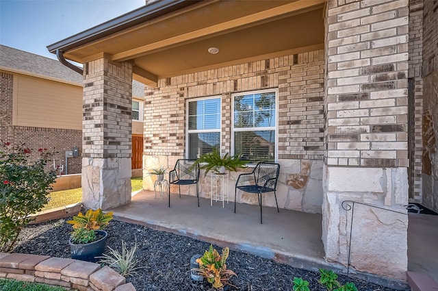 exterior space with a porch