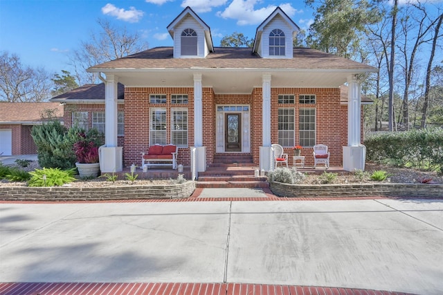 view of front of house with a porch