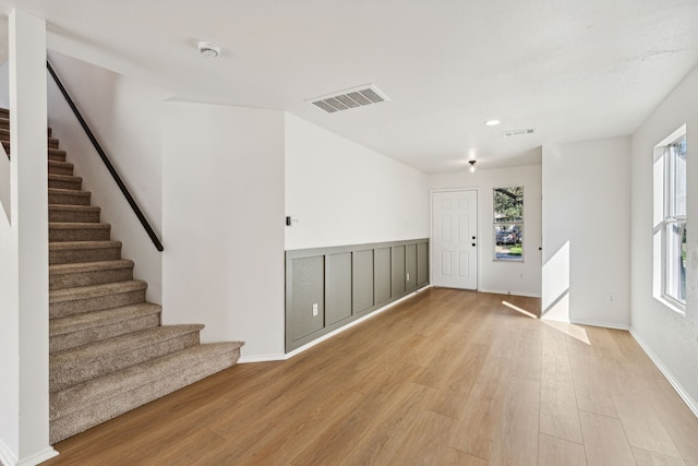 foyer featuring light wood-type flooring