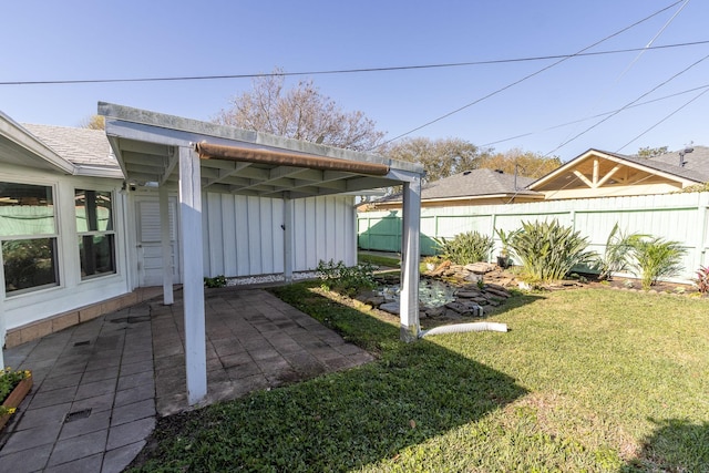 view of yard with a patio