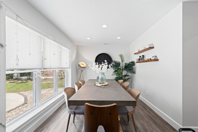 dining room featuring dark hardwood / wood-style floors