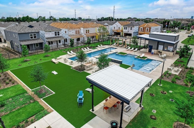 birds eye view of property