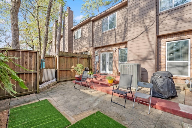 view of patio with a grill