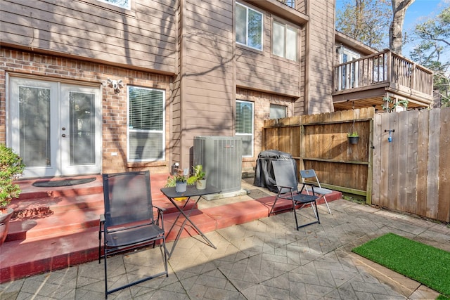 view of patio / terrace featuring central AC