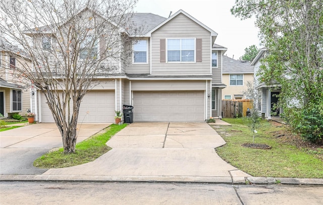 view of front facade featuring a garage