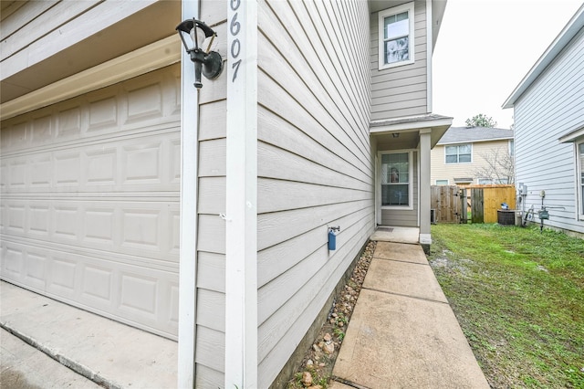 view of home's exterior featuring cooling unit