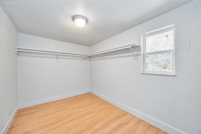 walk in closet featuring hardwood / wood-style floors