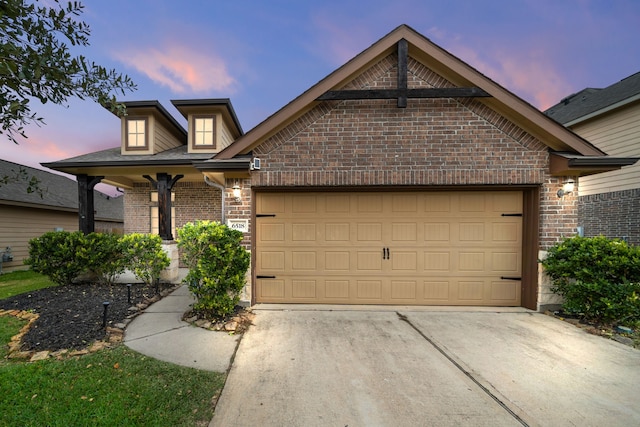 view of front of home featuring a garage