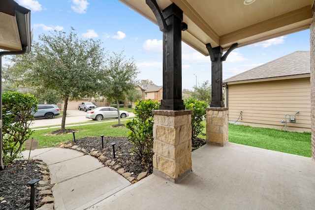 view of patio / terrace with a porch