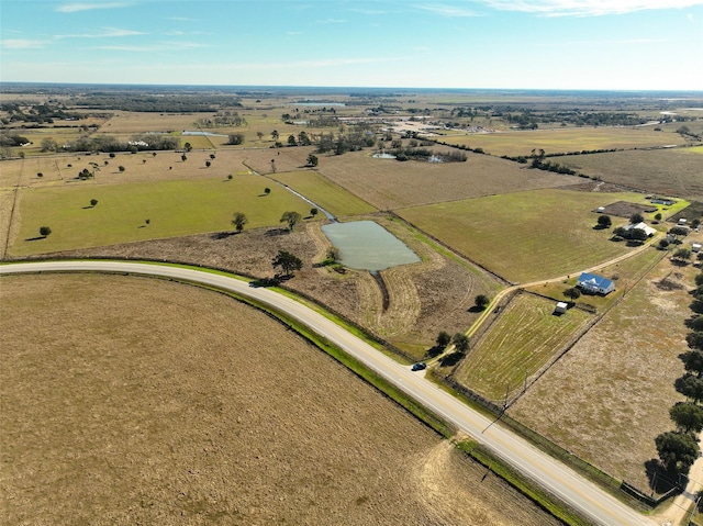 drone / aerial view with a rural view