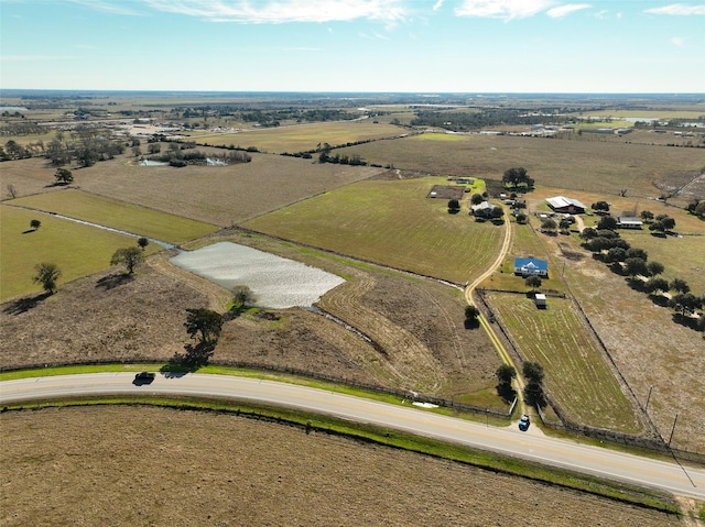 drone / aerial view featuring a rural view