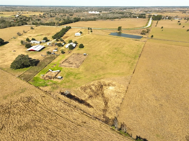 aerial view featuring a rural view