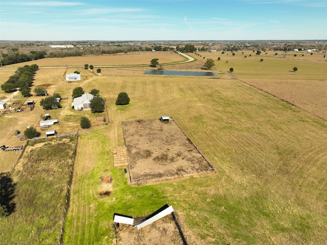 aerial view featuring a rural view