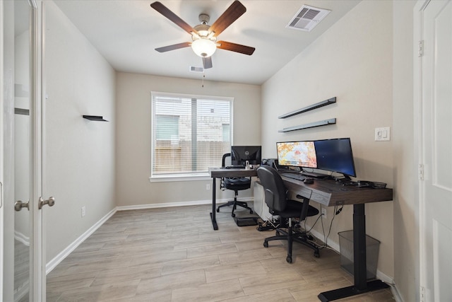 office with ceiling fan