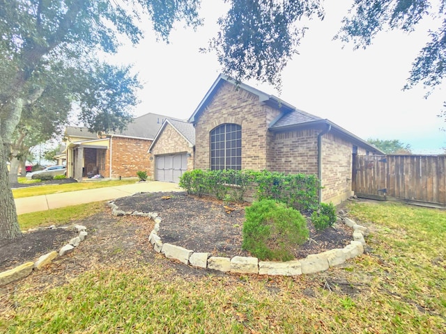 single story home featuring a garage