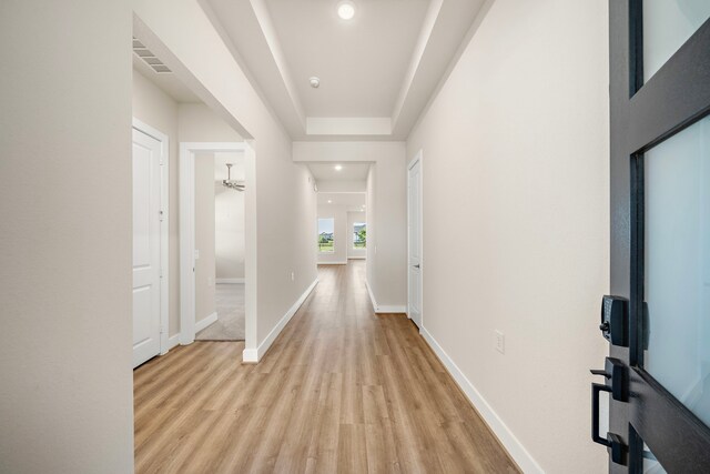 9760 Rockwell Dr, Willis, TX 77318 - corridor with light wood finished floors and recessed lighting
