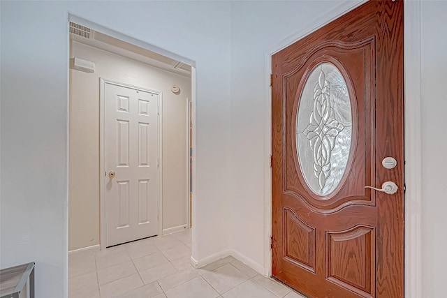 view of tiled foyer