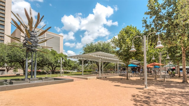 view of community with a pergola