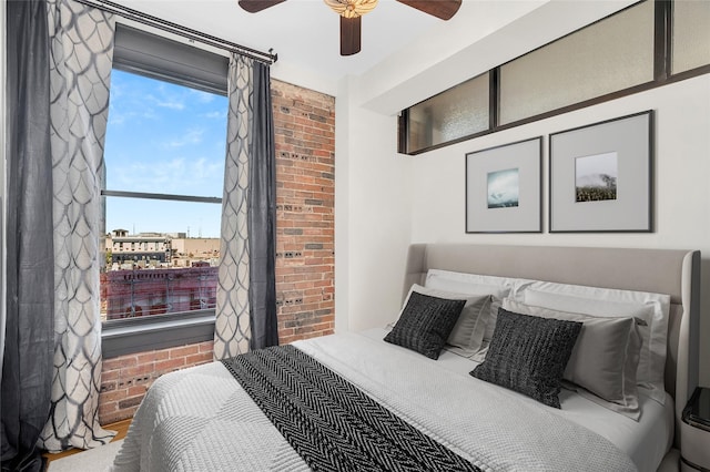915 Franklin St Unit 3G, Houston, TX 77002 - bedroom with hardwood / wood-style flooring and ceiling fan