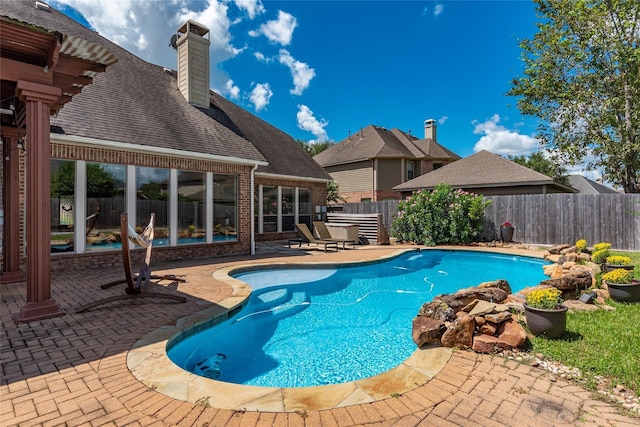 view of pool with a patio