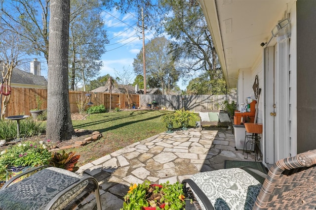 view of patio / terrace featuring a fenced backyard