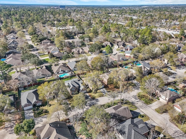 bird's eye view with a residential view