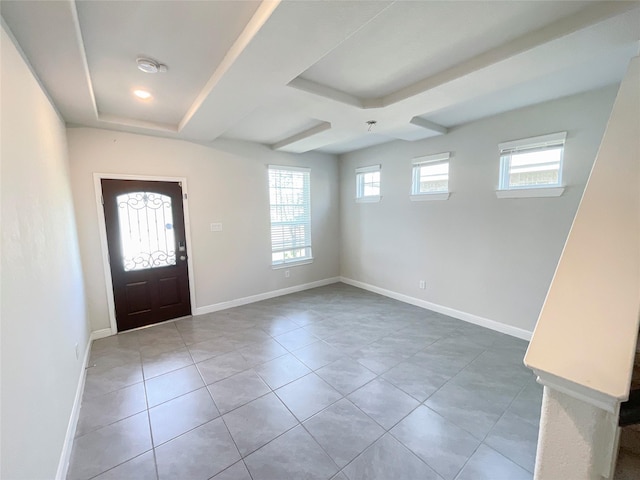 view of tiled foyer entrance