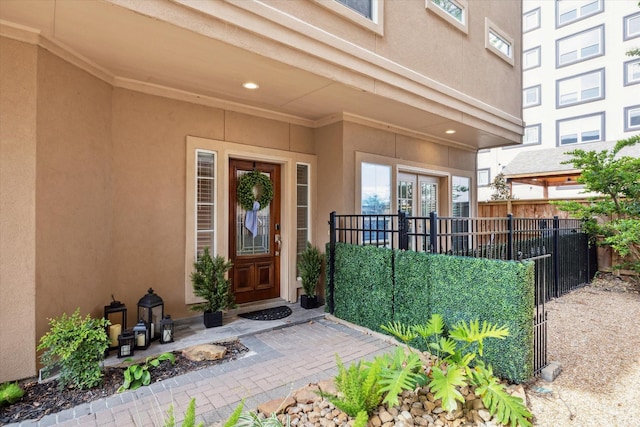 view of doorway to property