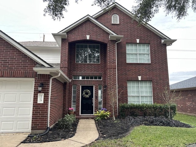 front of property featuring a garage