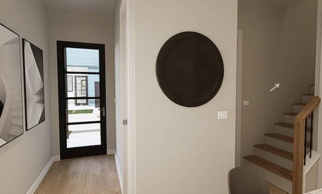 interior space featuring light hardwood / wood-style flooring