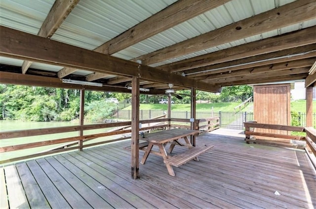 view of wooden terrace