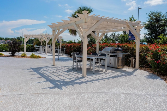 view of patio / terrace with a pergola