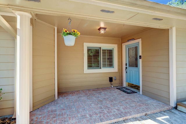 view of doorway to property