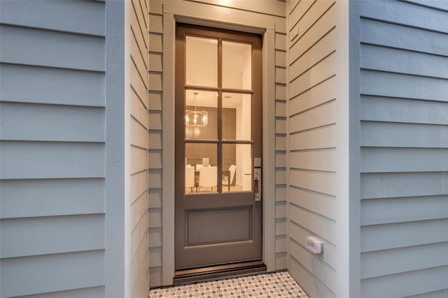 view of doorway to property