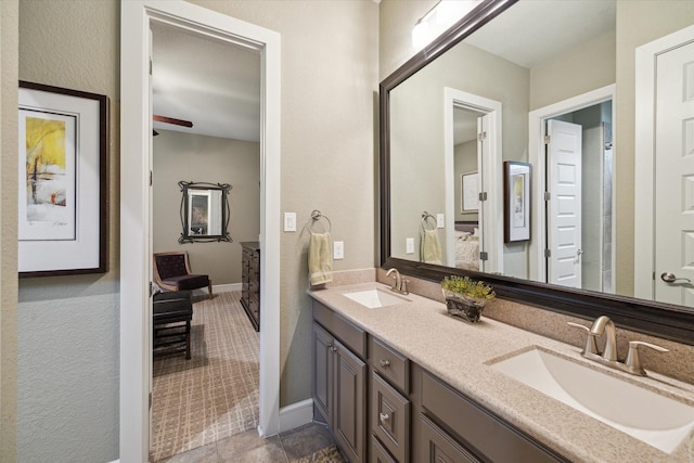 bathroom with vanity