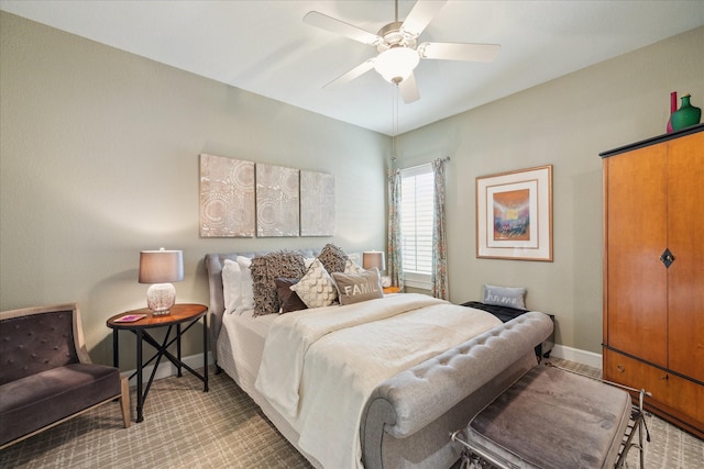 bedroom with ceiling fan