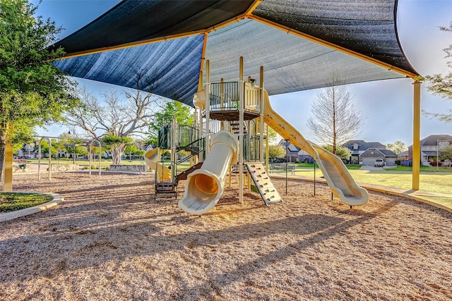 view of jungle gym