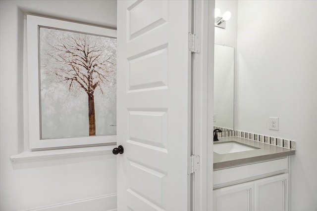 bathroom featuring vanity