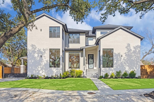 view of front of house with a front yard