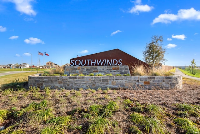 view of community sign