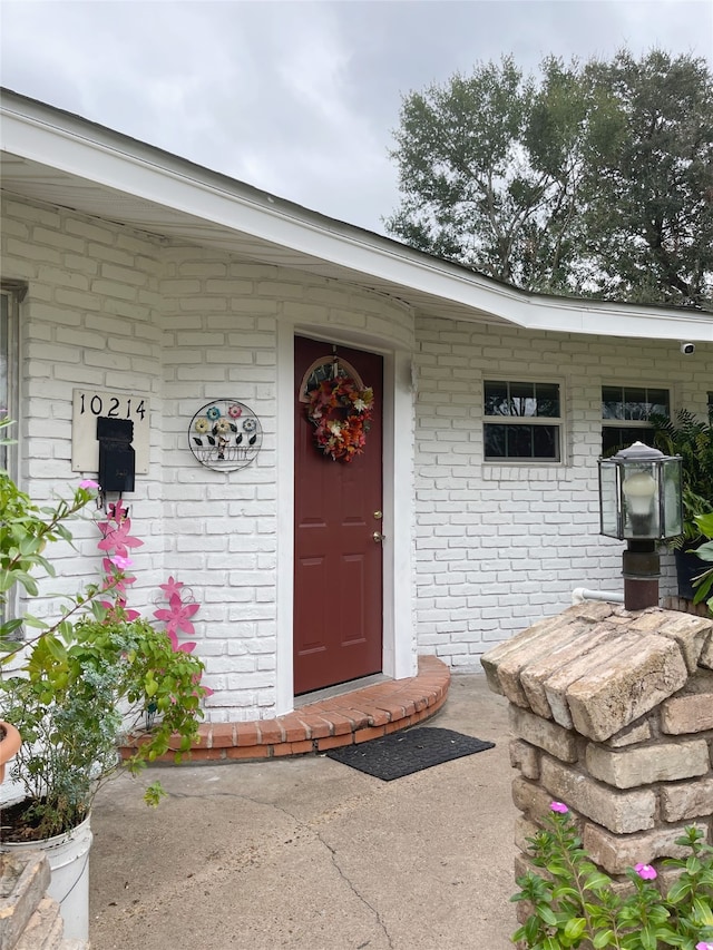 view of doorway to property