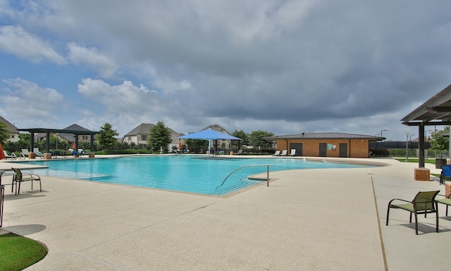 view of pool with a patio