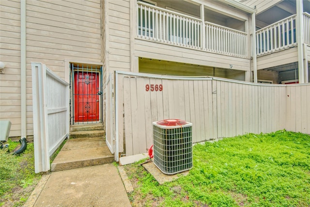 entrance to property with cooling unit