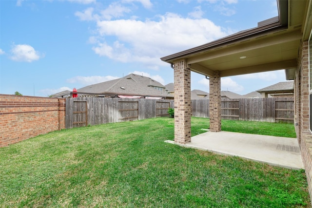 view of yard featuring a patio