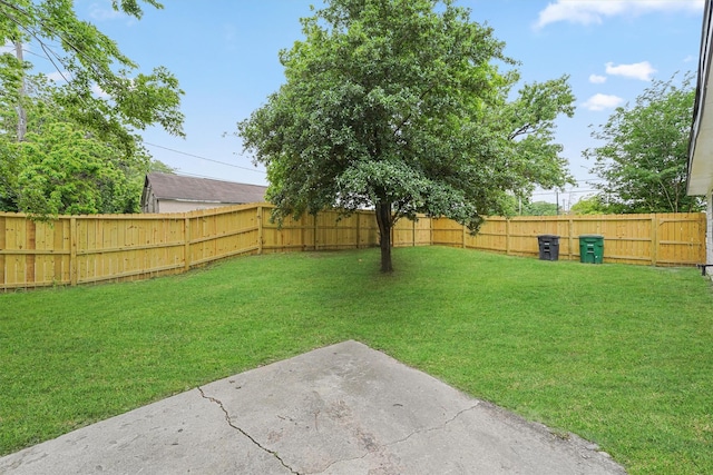 view of yard with a patio