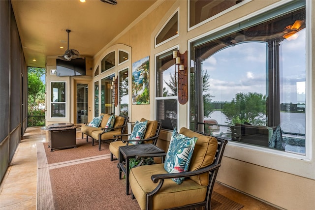 view of sunroom