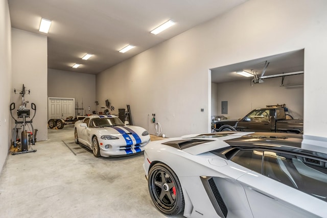 garage featuring electric panel