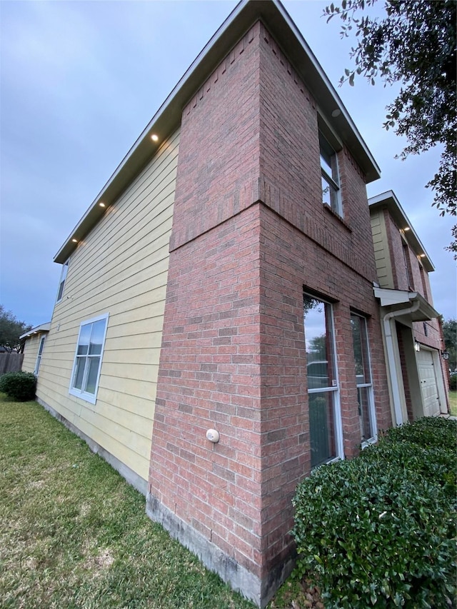 view of home's exterior featuring a garage