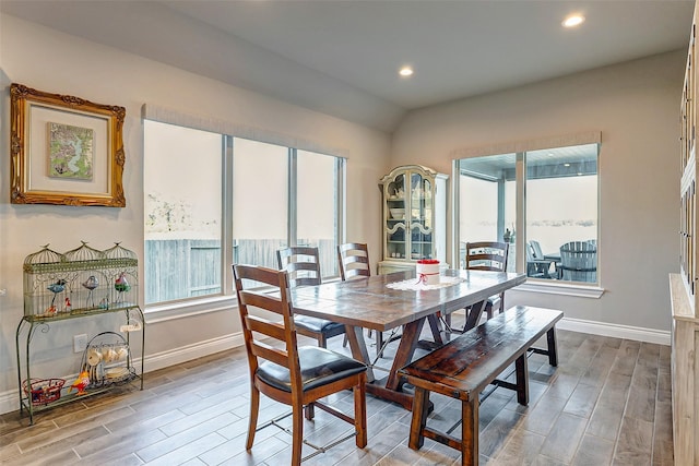 dining room featuring light hardwood / wood-style flooring