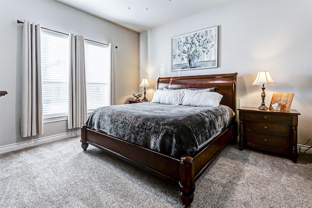 bedroom with carpet